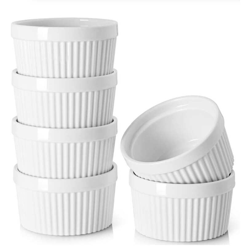 Creme brulee kauss Ramekin valge