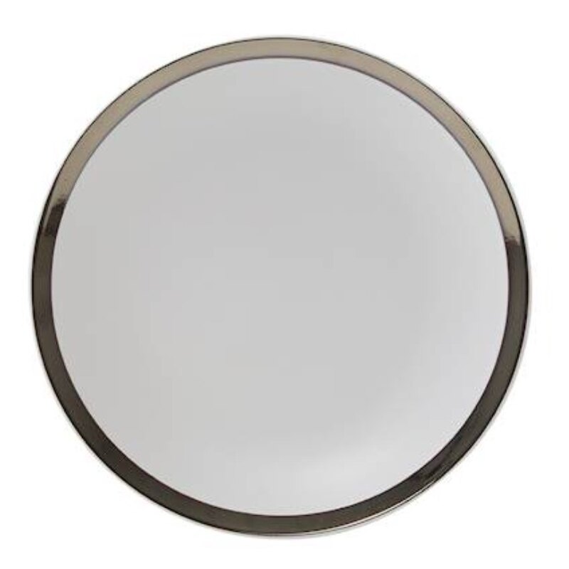 Taldrik Twins valge 19 cm kuldse läikiva äärega