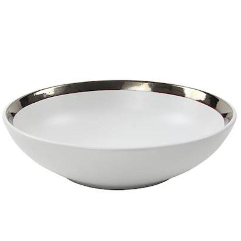 Taldrik/kauss twins valge Ø20cm kuldse läikiva äärega 500ml