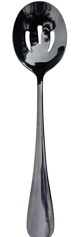 Serveerimislusikas must läikiv vahedega 21.5cm rent