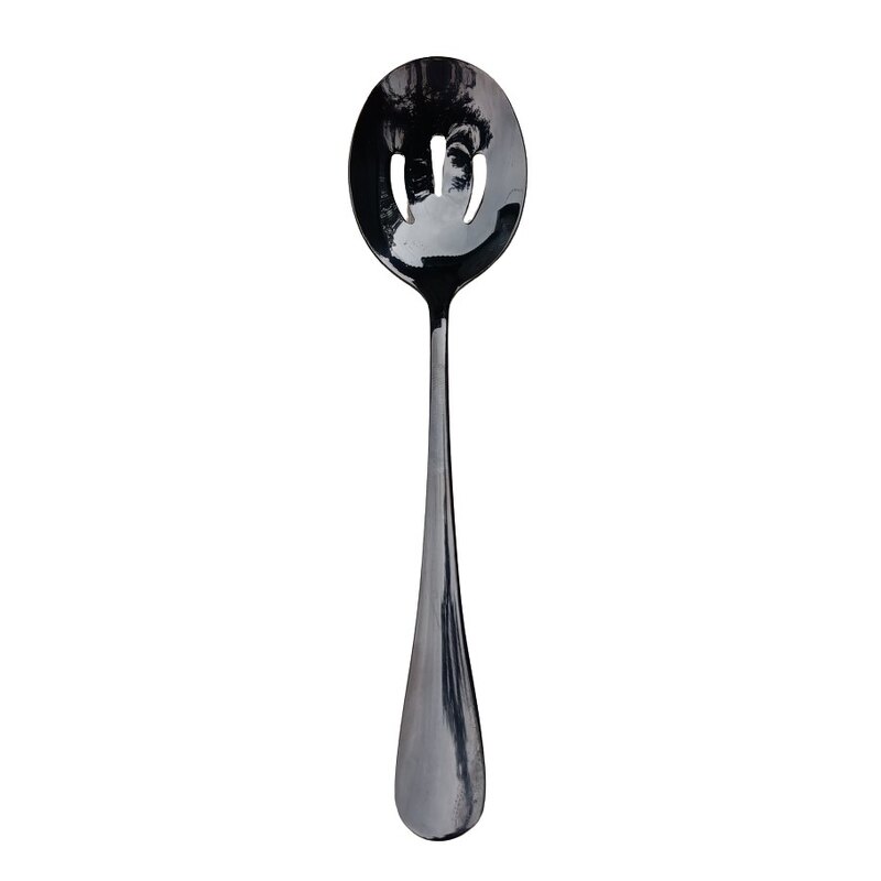 Serveerimislusikas must läikiv vahedega 21.5cm