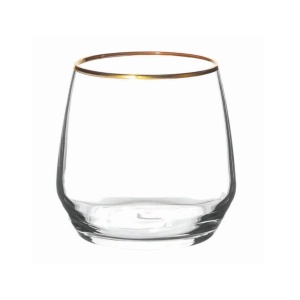 Viskiklaas veeklaas kuldse äärega Golden ring 37cl  rent