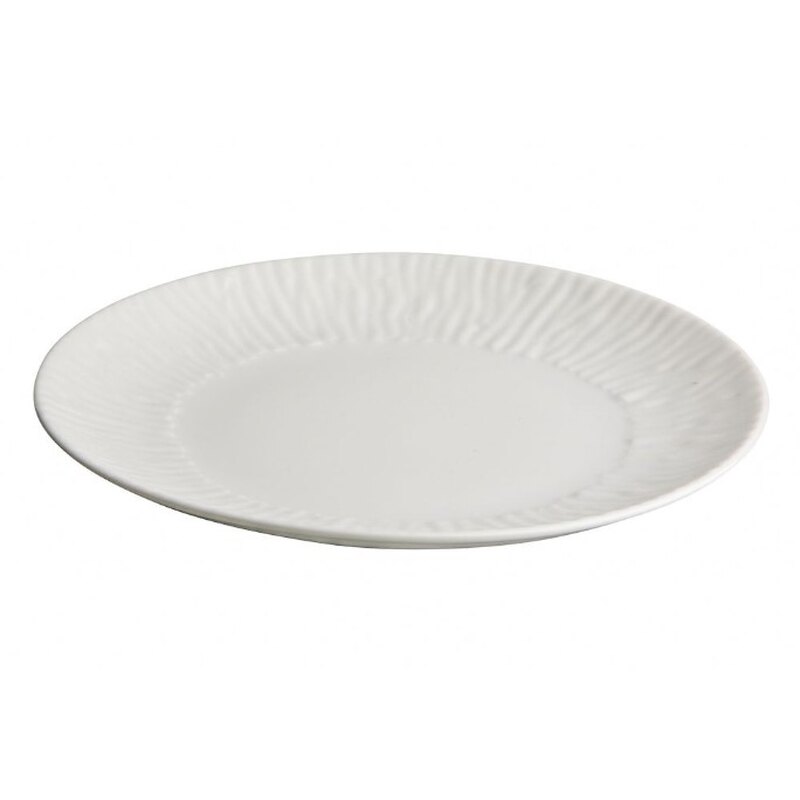 Taldrik Vintage Natur valge 22 cm mustrilise äärega