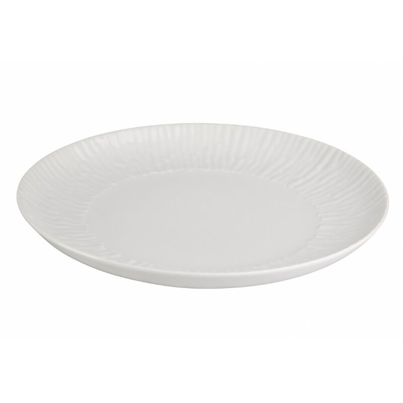 Taldrik Vintage Natur valge 28 cm mustrilise äärega