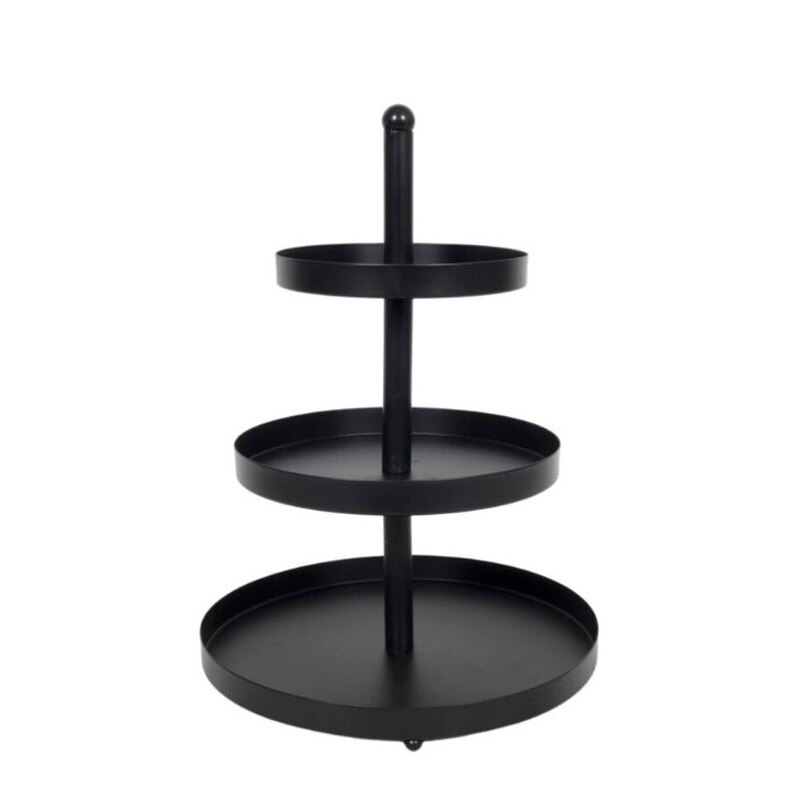 Kolmekordne vaagen must H55cm 30/25/20 cm