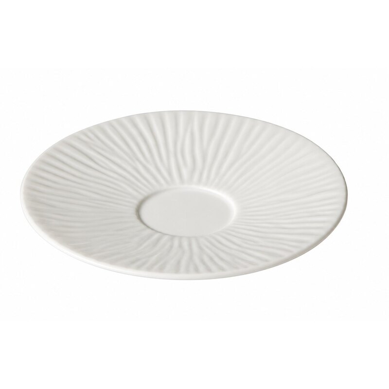 Taldrik Vintage Natur valge 16 cm mustrilise äärega