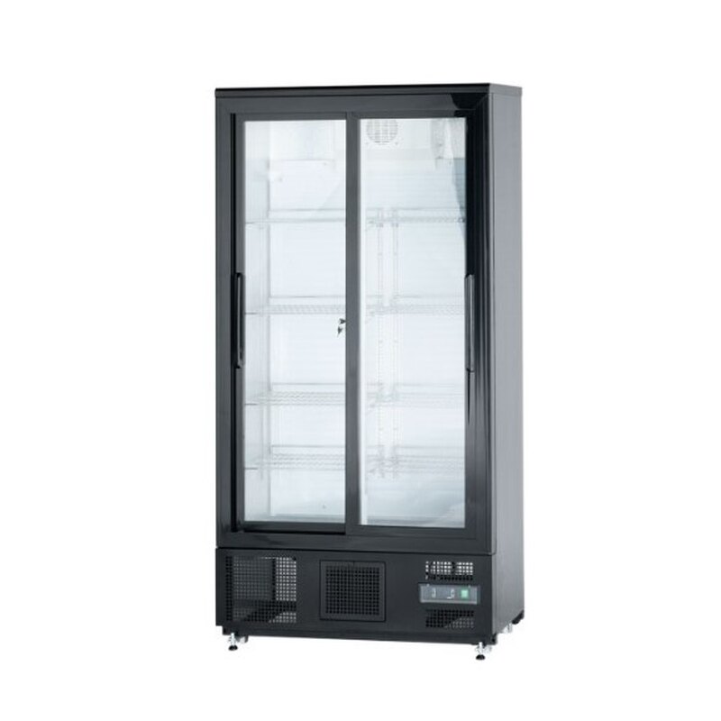 Külmkapp kahepoolne klaasist liugustega 182cm