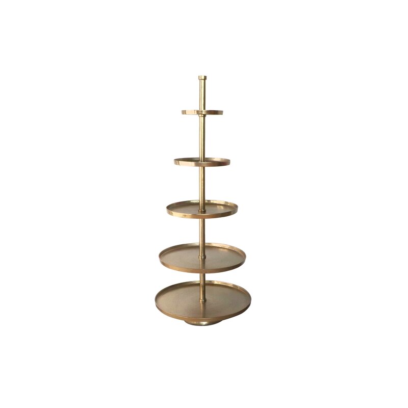 Viiekordne kuldne korrusvaagen H155cm 63/55/44/34/24 cm