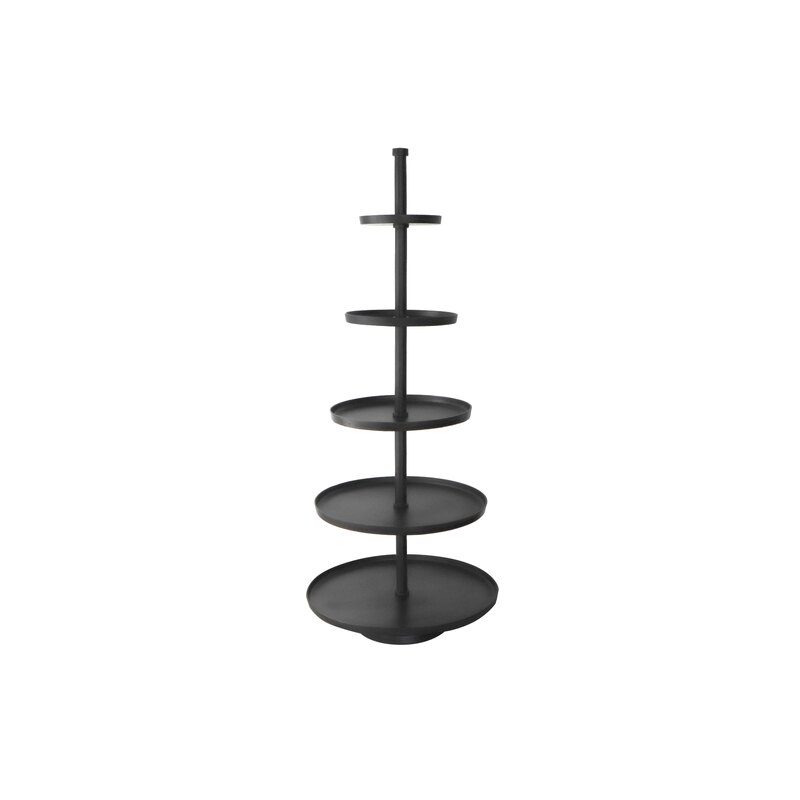 Viiekordne must korrusvaagen H155cm 63/55/44/34/24 cm