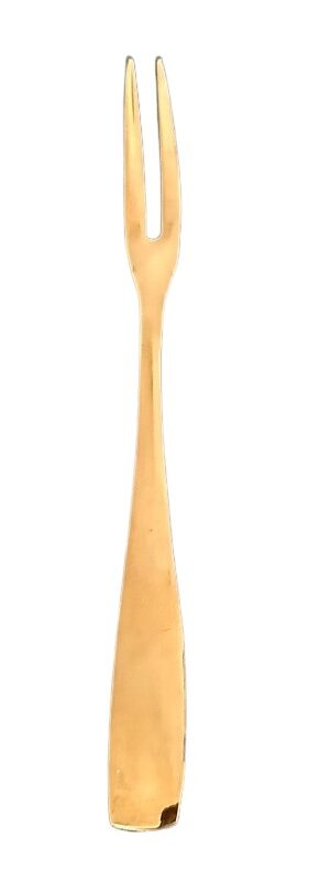 Kahvel kaheharuline 11.5cm kuldne läikiv rent