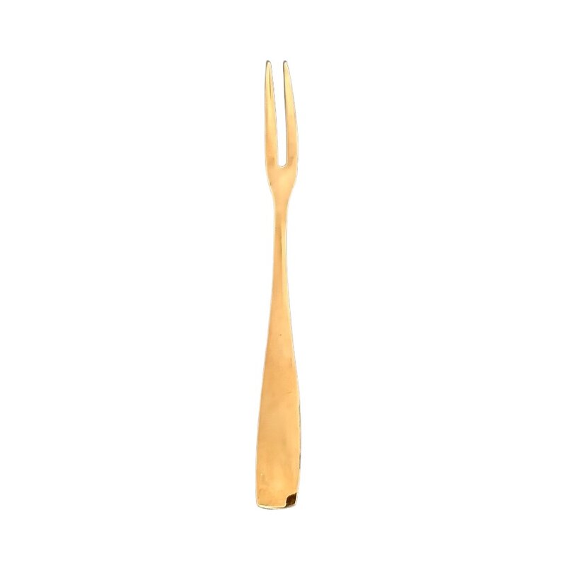 Kahvel kaheharuline 11.5cm kuldne läikiv