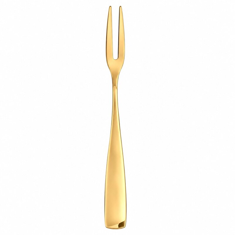 Kahvel kaheharuline 11.5cm kuldne läikiv