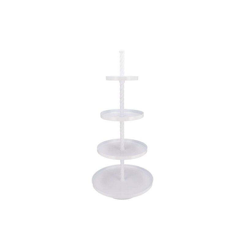 Neljakordne valge korrusvaagen H125cm 55/44/34/24 cm