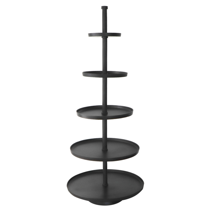 Viiekordne must korrusvaagen H155cm 63/55/44/34/24 cm