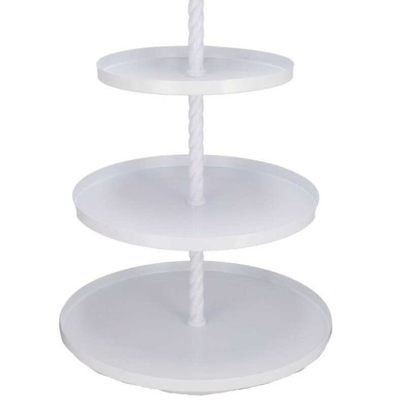 Kolmekordne EXTRA lai valge korrusvaagen H95cm alum 63cm/kesk 55cm/ülem 44 cm