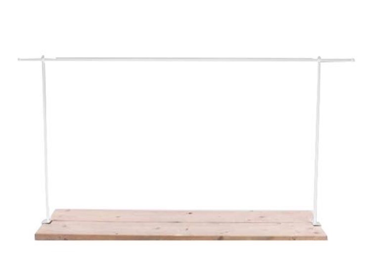 Valge laua statiiv reguleeritav pikkus 140-250cm H90cm rent