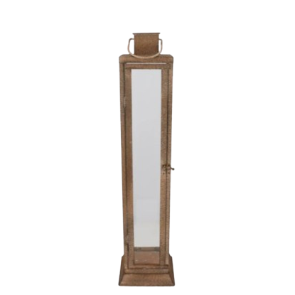 Pronks latern sangaga 17X17cm x H69cm