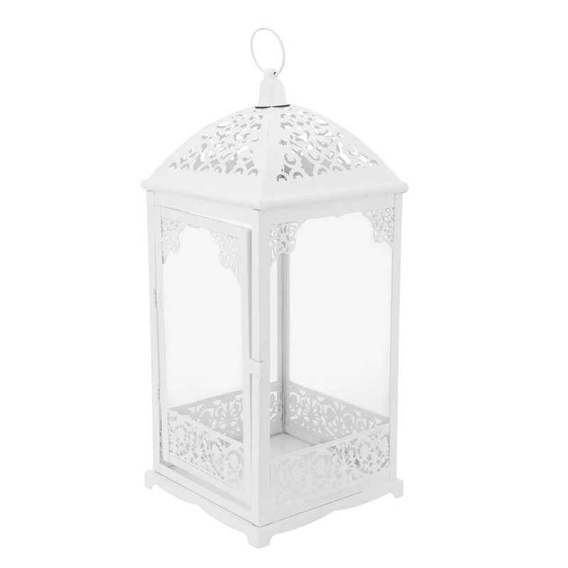 Valge latern sangaga 12X12cm X H31 cm