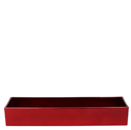 Melamiin punane karp söögiriistade hoidmiseks 23cm x 11cm H5cm